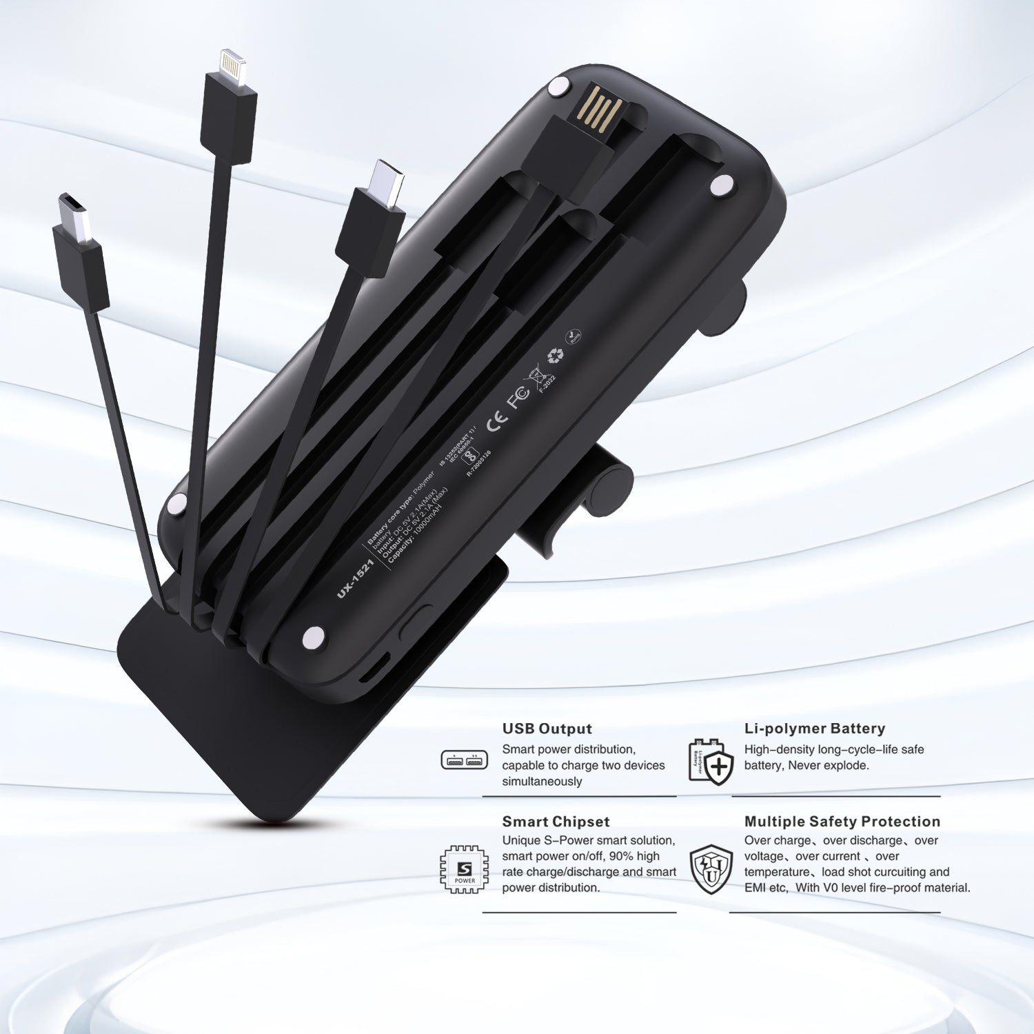 UNIX UX-1521 10000mAh Magnetic Wireless Power Bank | 22.5W Fast Charging, 15W Wireless, Type-C Input/Output