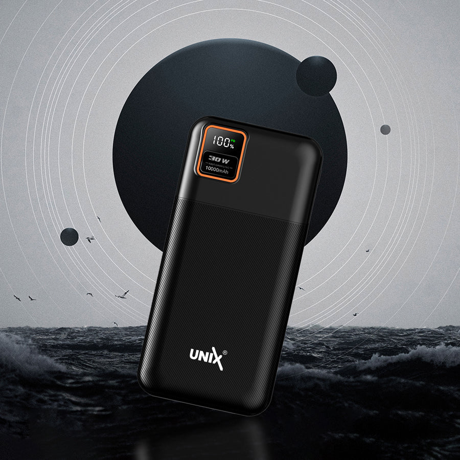 Unix UX-1523 PD 30W Power Bank for Fast Charging Black