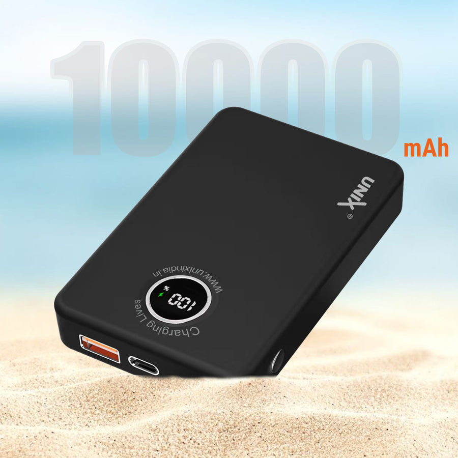 Unix UX-1530 Power Bank - Fast Charging, Wireless Convenience, & Strong Magnetic Hold Black up