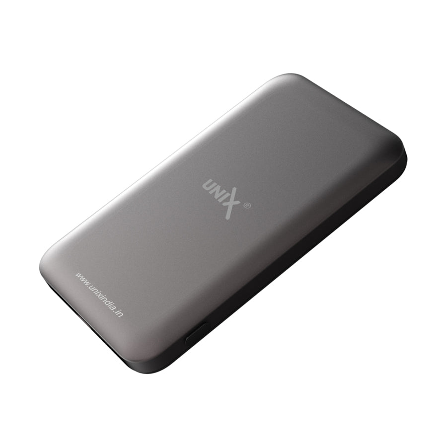 Unix UX-1531 10000mAh Power Bank - Fast Charging, Wireless Convenience, and Magnetic Hold Black