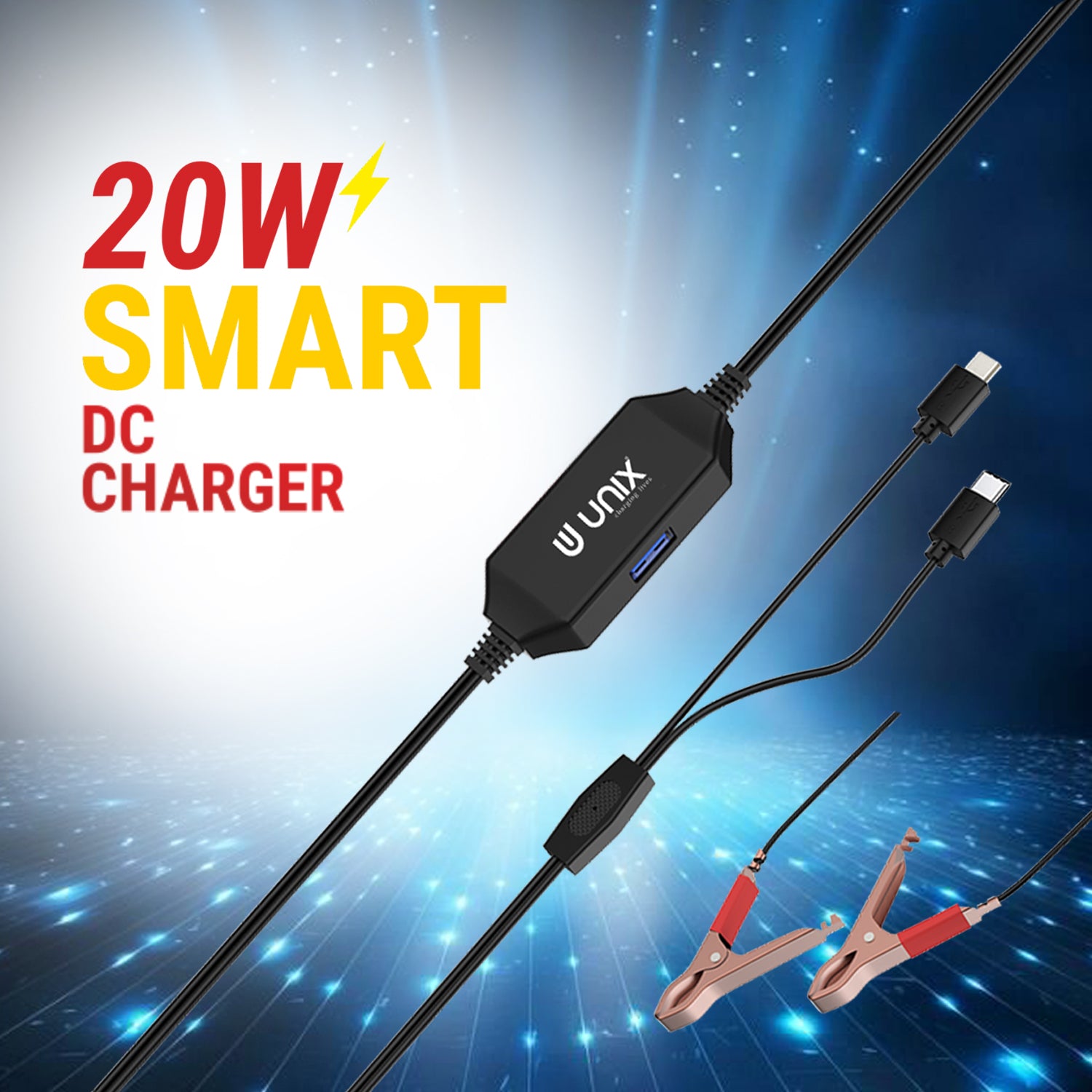 Unix UX-219 Smart DC Charger - Versatile, Fast, and Safe Charging Solution