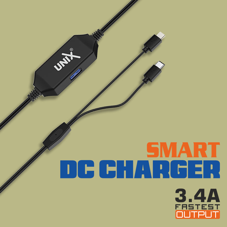 Unix UX-219 Smart DC Charger - Versatile, Fast, and Safe Charging Solution front