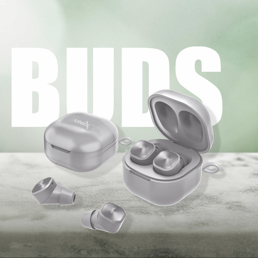 Unix UX-222 Opera Wireless Earbuds - Crystal Clear Calls and HIFI Sound silver full