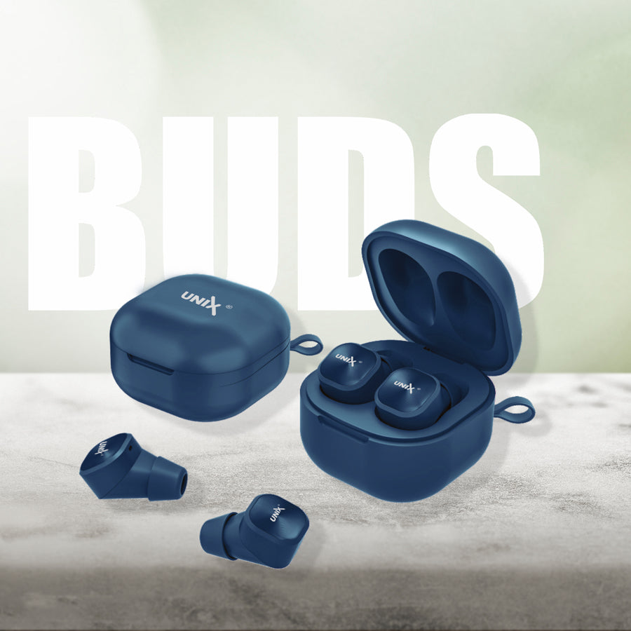 Unix UX-222 Opera Wireless Earbuds - Crystal Clear Calls and HIFI Sound Blue right