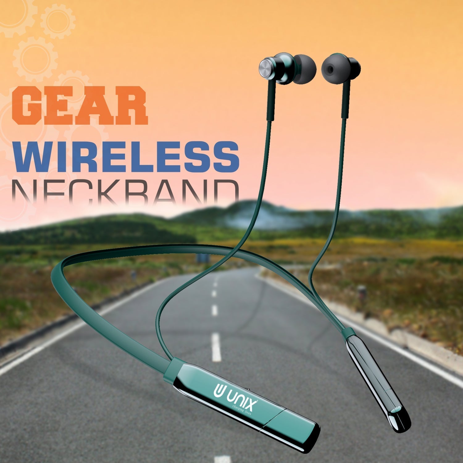 Unix UX-4000 Gear Wireless Bluetooth Neckband - Unixindia.