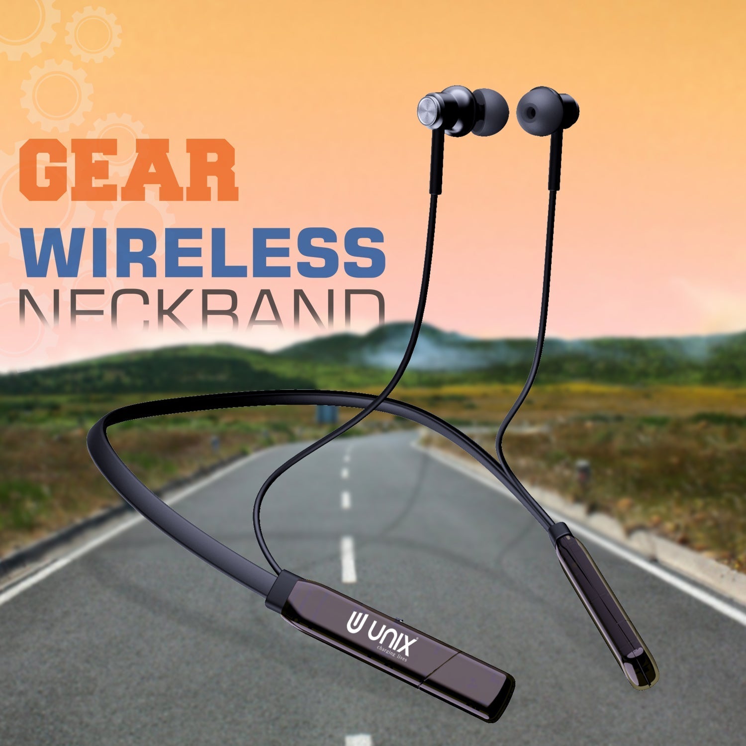 Unix UX-4000 Gear Wireless Bluetooth Neckband - Unixindia.