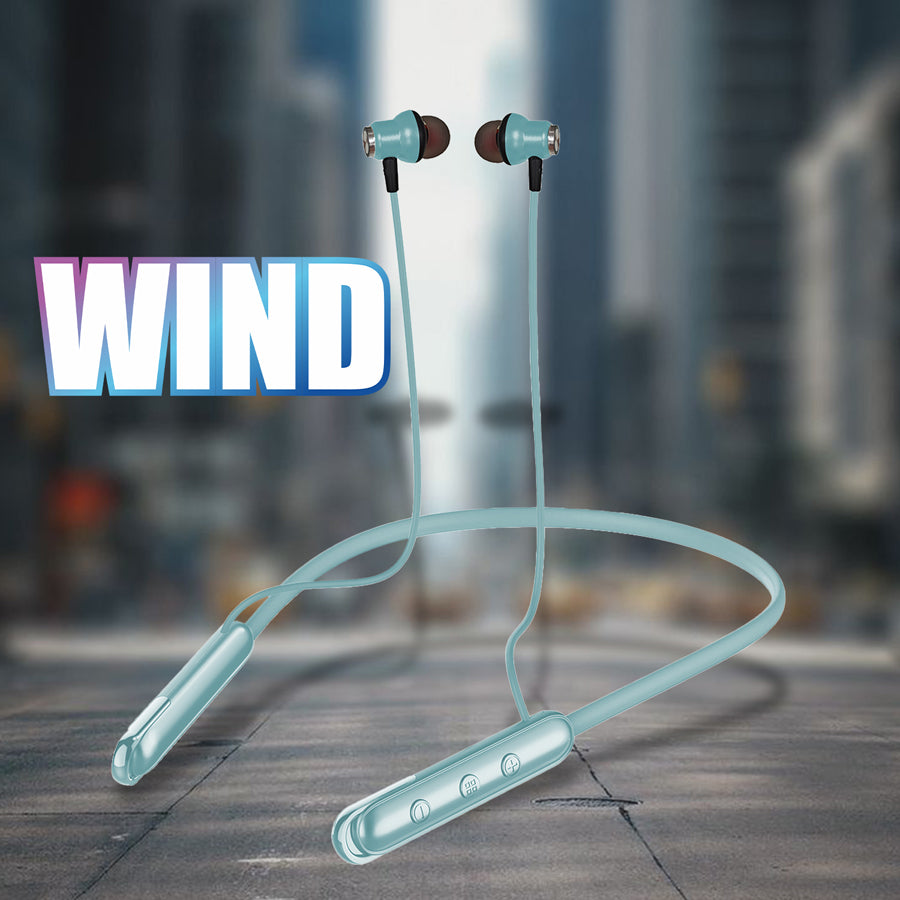 Unix UX-444 Wind Wireless Neckband | 32H Playtime Light blue back