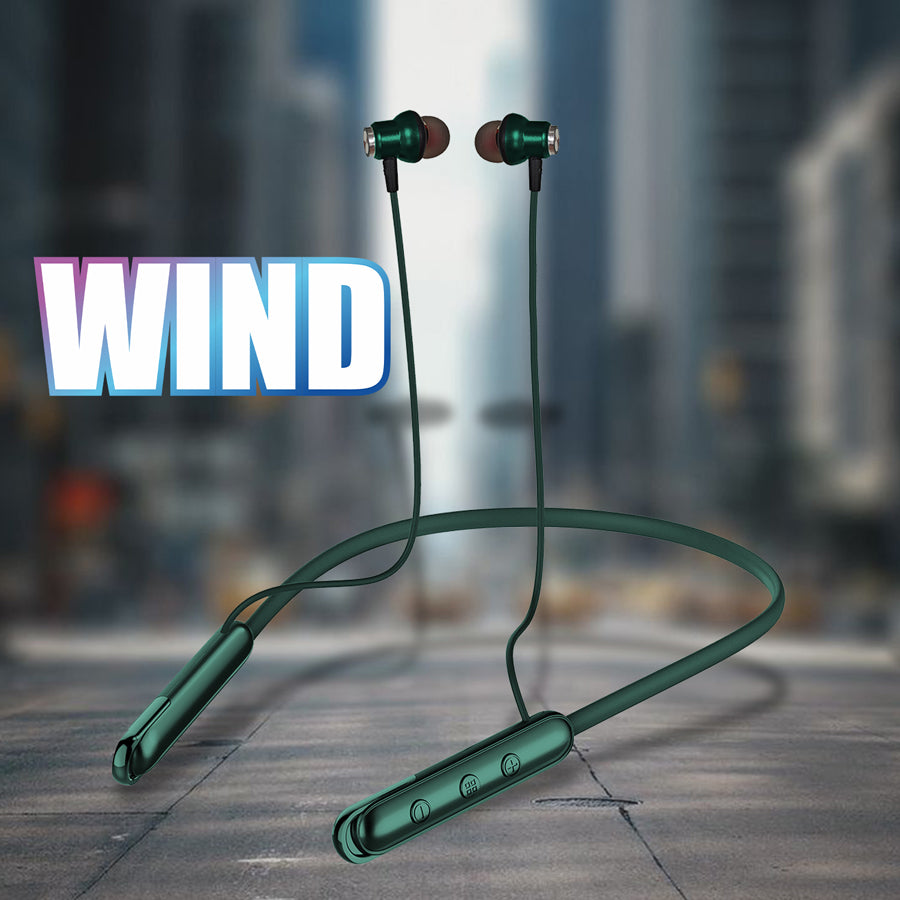 Unix UX-444 Wind Wireless Neckband | 32H Playtime Green back