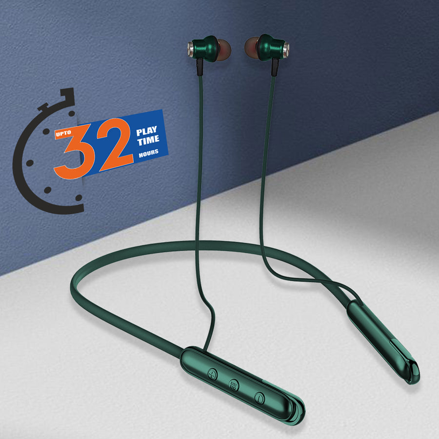 Unix UX-444 Wind Wireless Neckband | 32H Playtime Green all