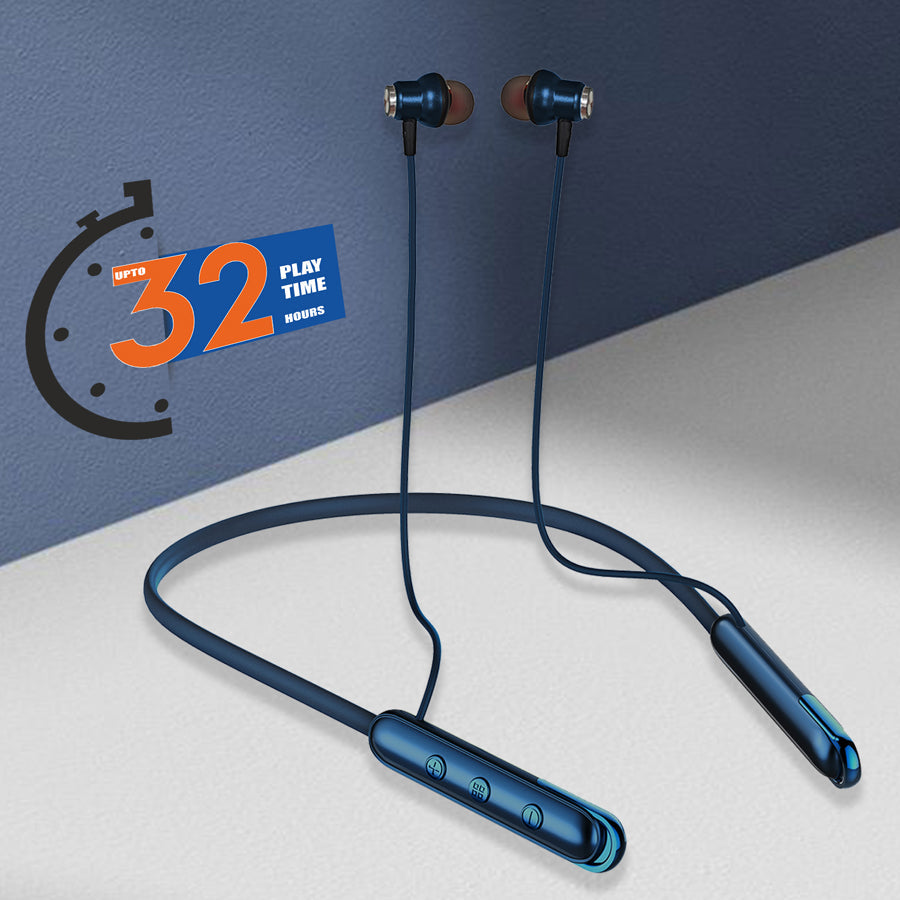 Unix UX-444 Wind Wireless Neckband | 32H Playtime Blue design