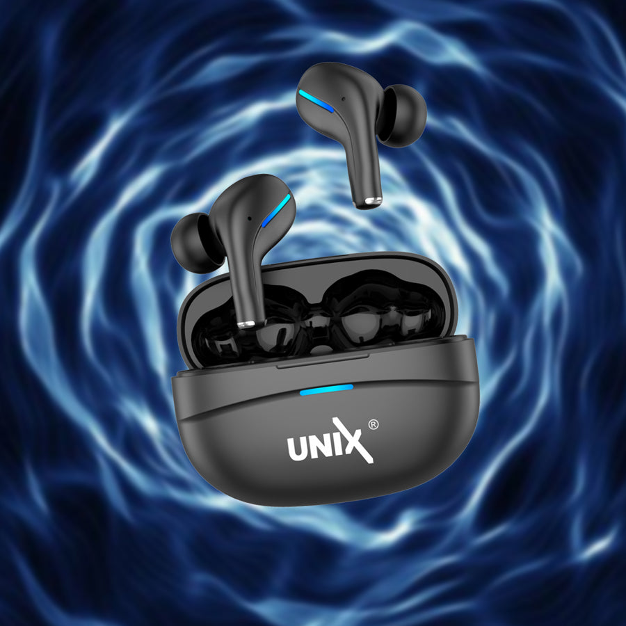 Unix UX-800 Best Wireless Earbuds - Long Battery Life and Fast Pairing Black right