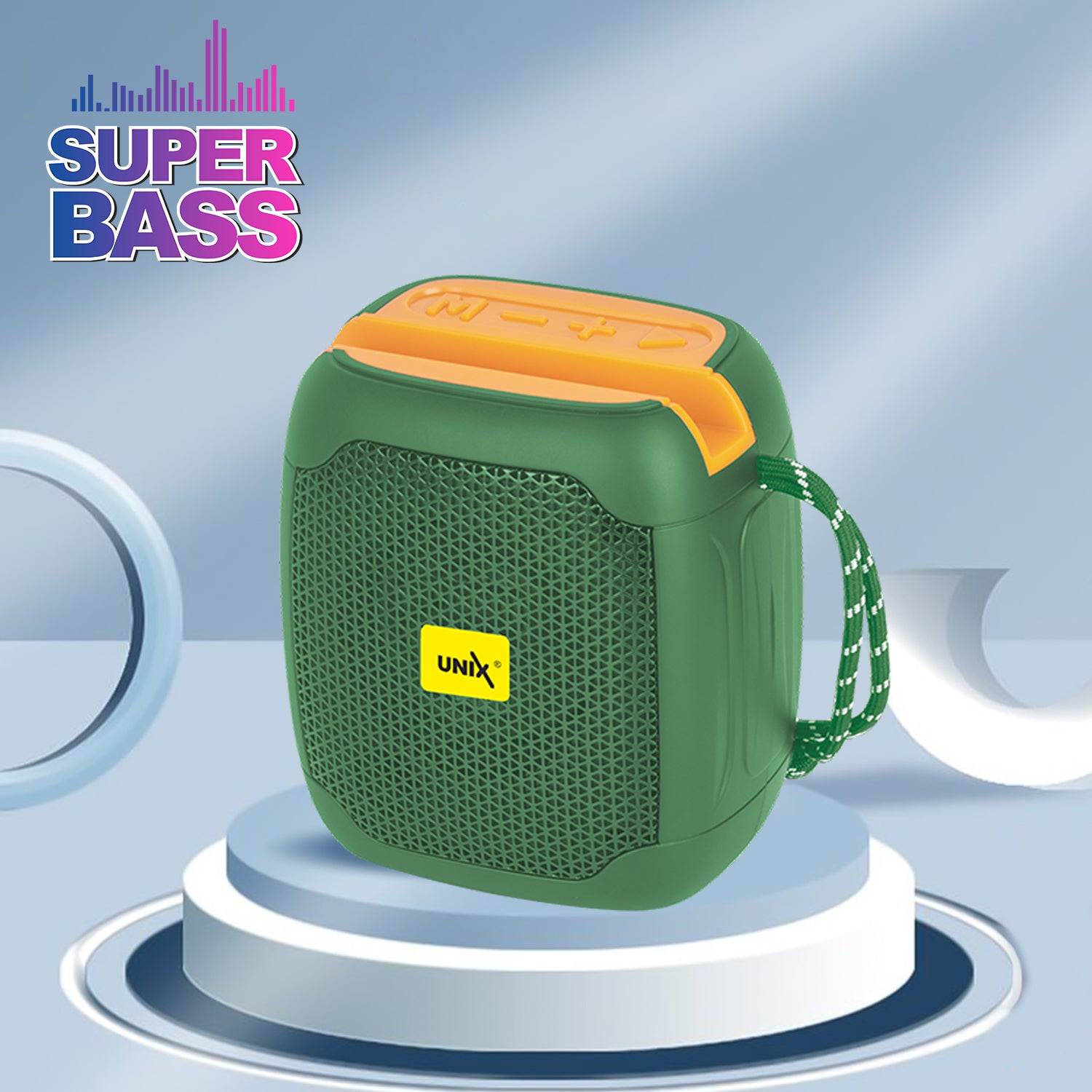 Unix UX-888 Super Sonic Wireless Speaker - Super Bass Green all