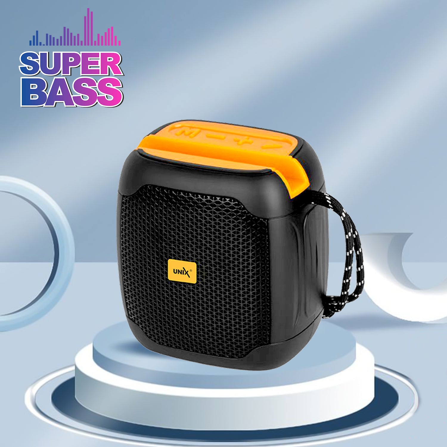 Unix UX-888 Super Sonic Wireless Speaker - Super Bass Black full