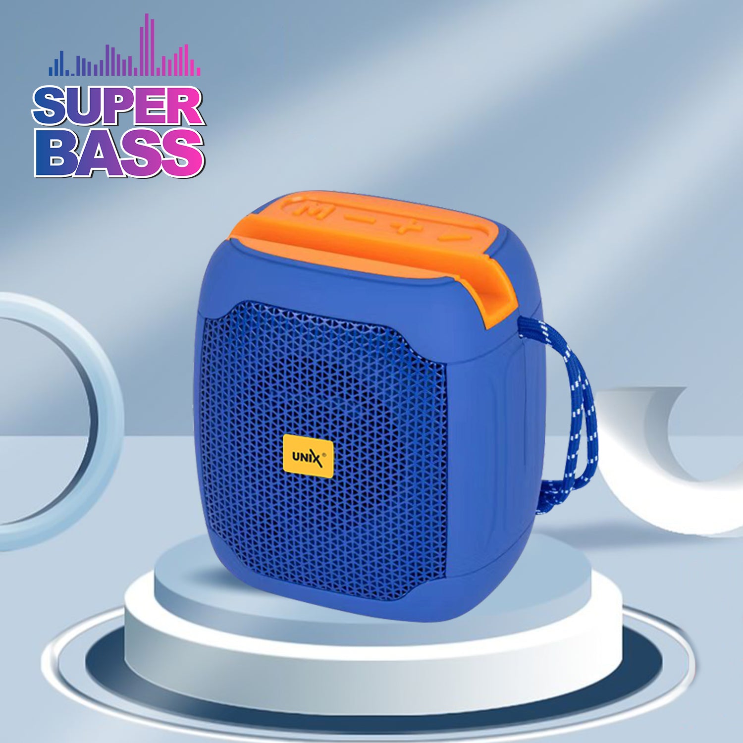 Unix UX-888 Super Sonic Wireless Speaker - Super Bass Blue all
