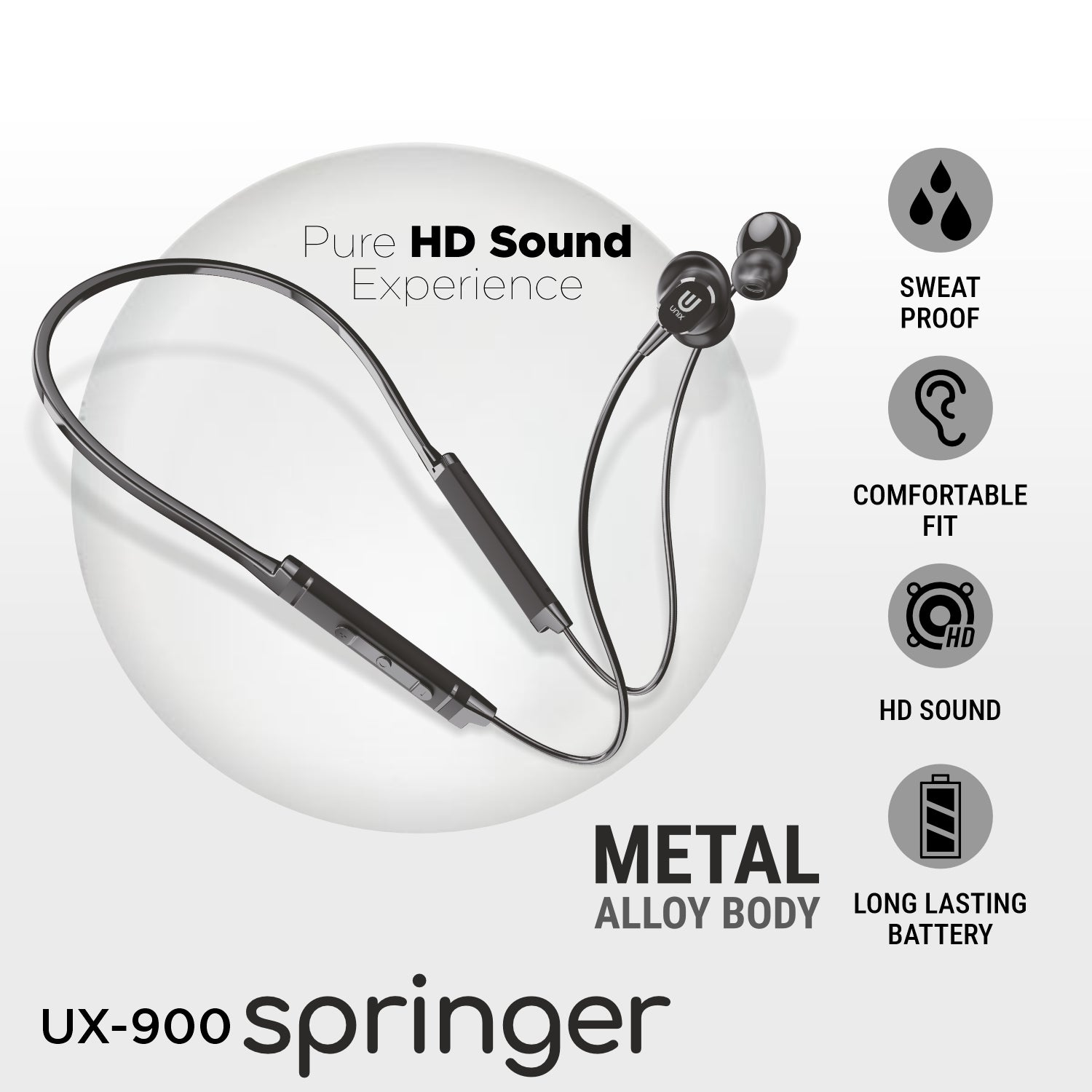 Unix Ux-900 Springer Best Wireless Neckband