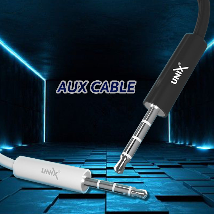 Unix UX-AX10 Aux Cable - 3.5mm Male-to-Male Audio Cable for High-Quality Sound right