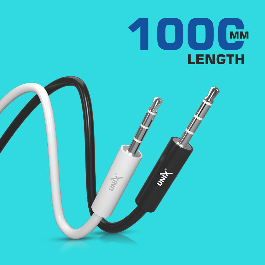 Unix UX-AX10 Aux Cable - 3.5mm Male-to-Male Audio Cable for High-Quality Sound up