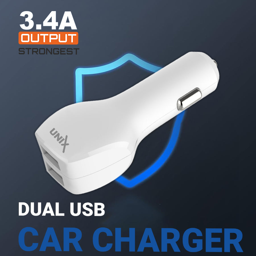 Unix UX-C61 Wired with USB - Best Fast Car Charger up