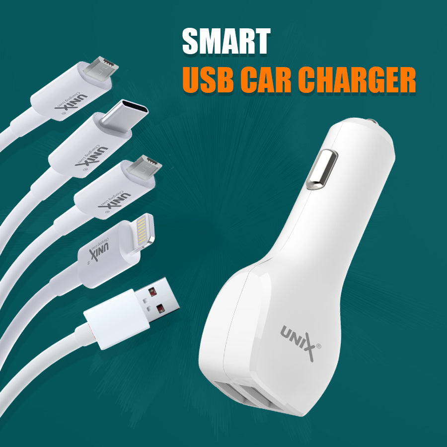 Unix UX-C88 4 in 1 Smart USB Car Charger right