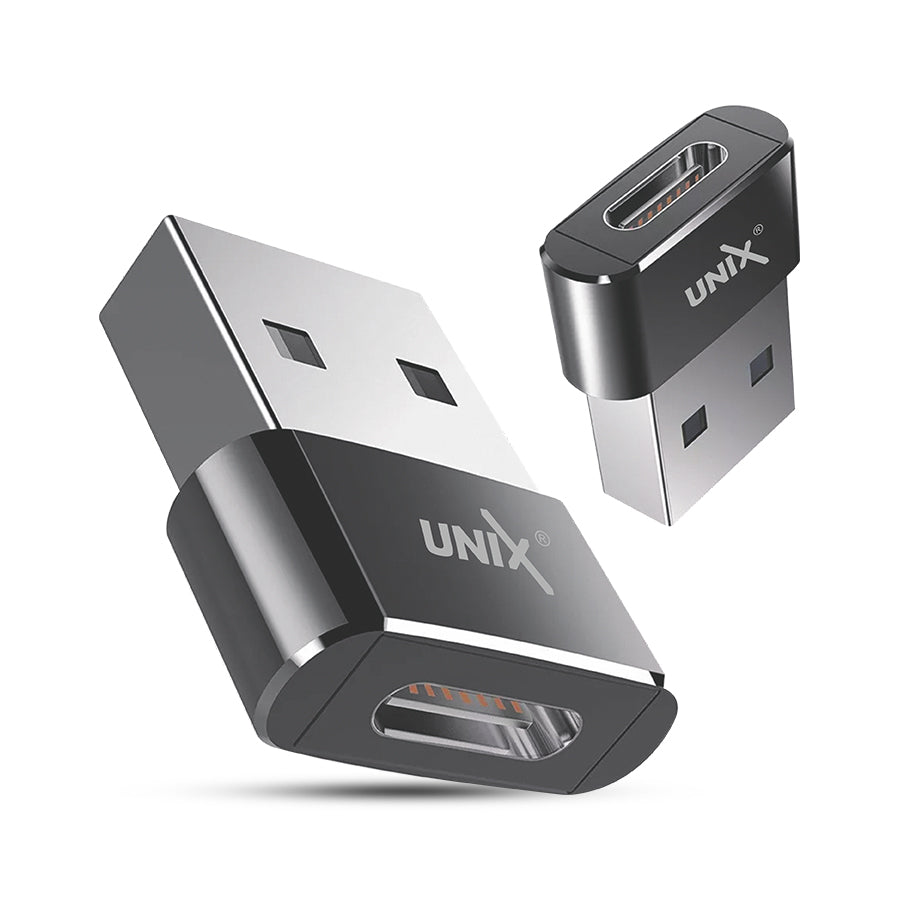 Unix UX-CN20 Metal Type-C to USB A Connector - Durable and Versatile Connectivity 10 Packets front