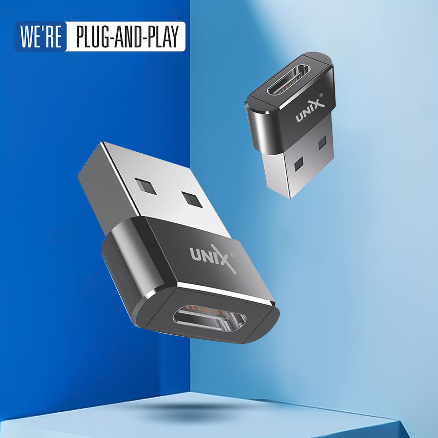 Unix UX-CN20 Metal Type-C to USB A Connector - Durable and Versatile Connectivity 10 Packets right