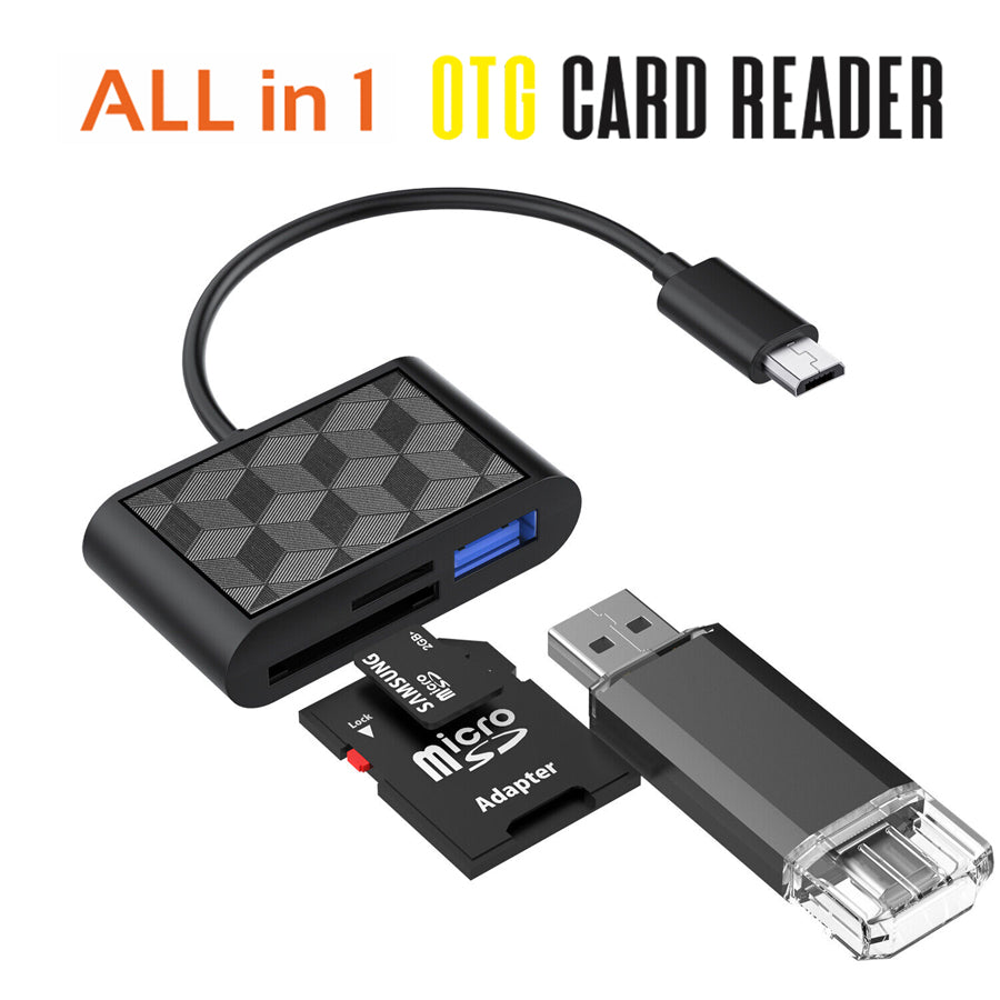 Unix UX-OCR10 Micro USB All-in-one OTG Card Reader - Universal Compatibility front