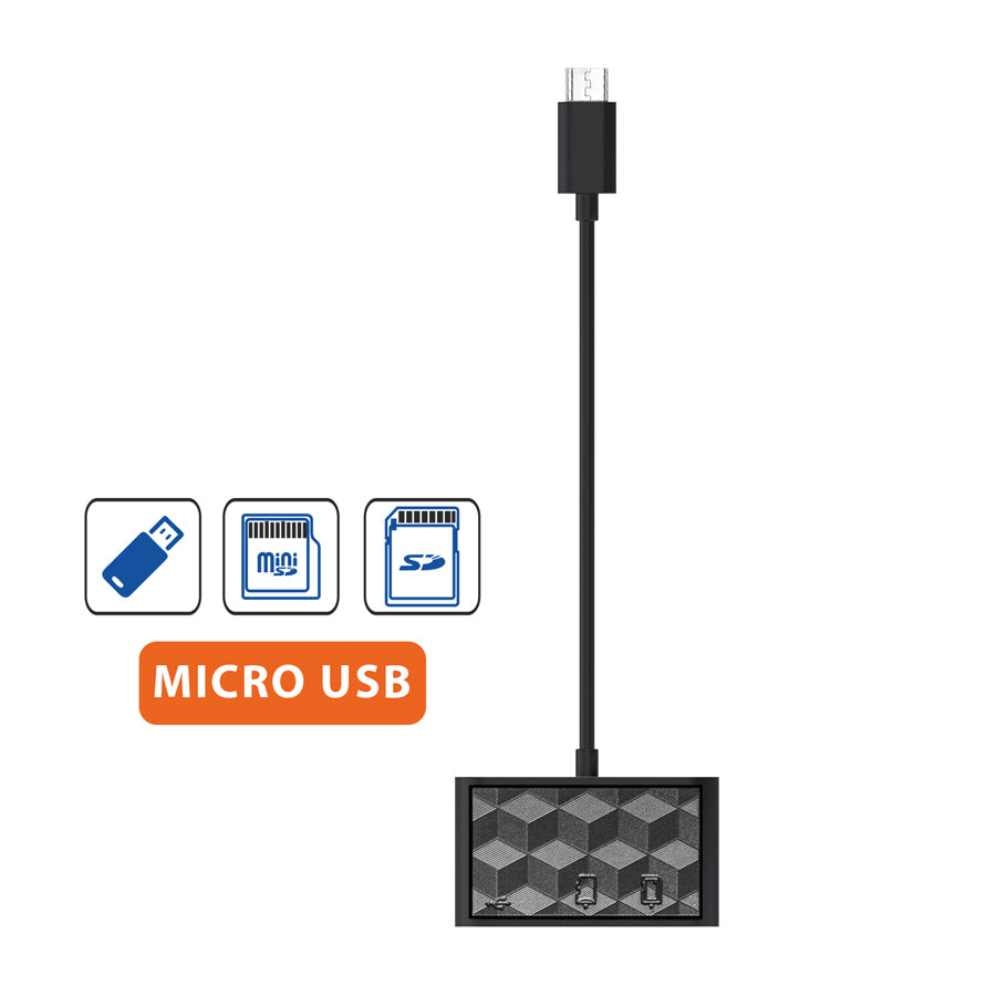 Unix UX-OCR10 Micro USB All-in-one OTG Card Reader - Universal Compatibility down