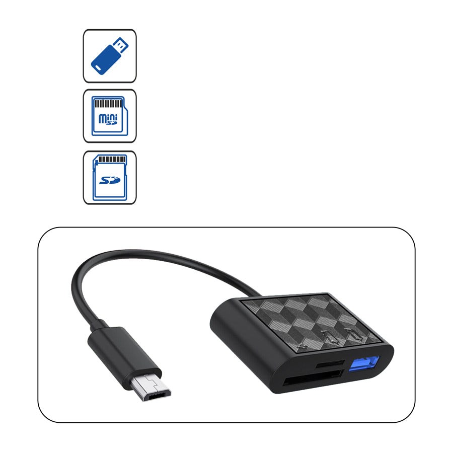 Unix UX-OCR10 Micro USB All-in-one OTG Card Reader - Universal Compatibility full