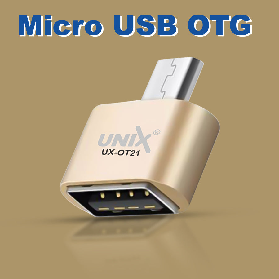 Unix UX-OT21 Micro USB Small OTG - Metallic Feel | Compact Design front