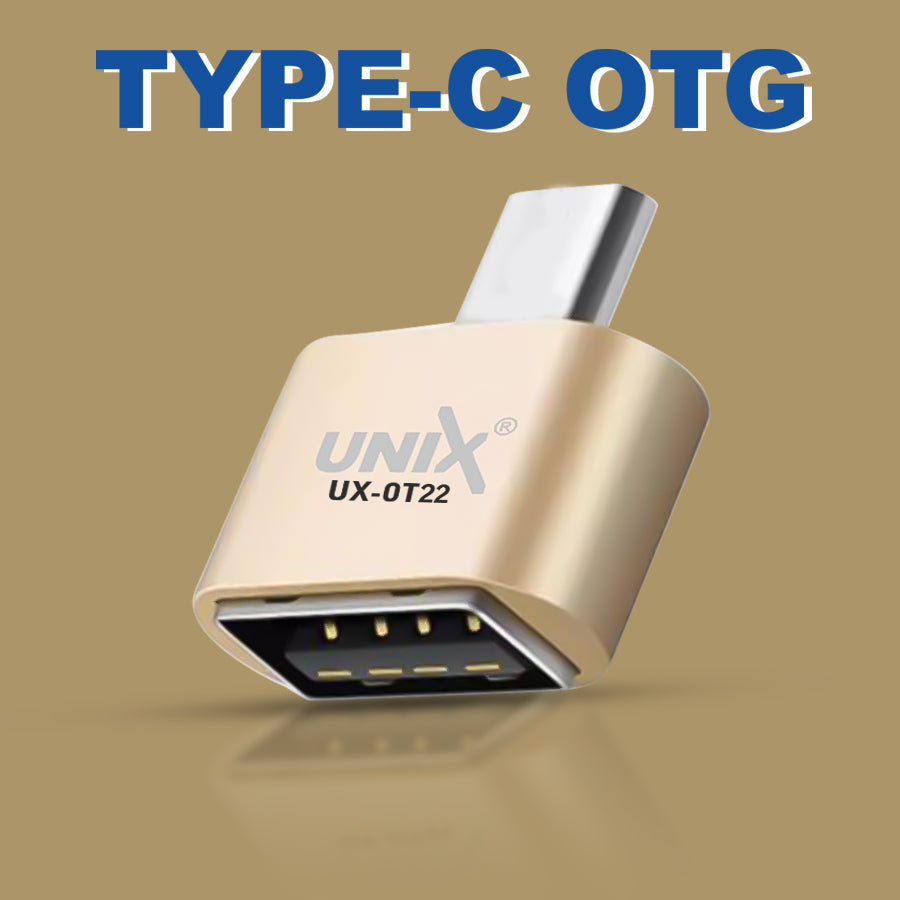 Unix UX-OT22 Type-C USB Small OTG - Metallic Feel | Compact Design | 10 Packets
