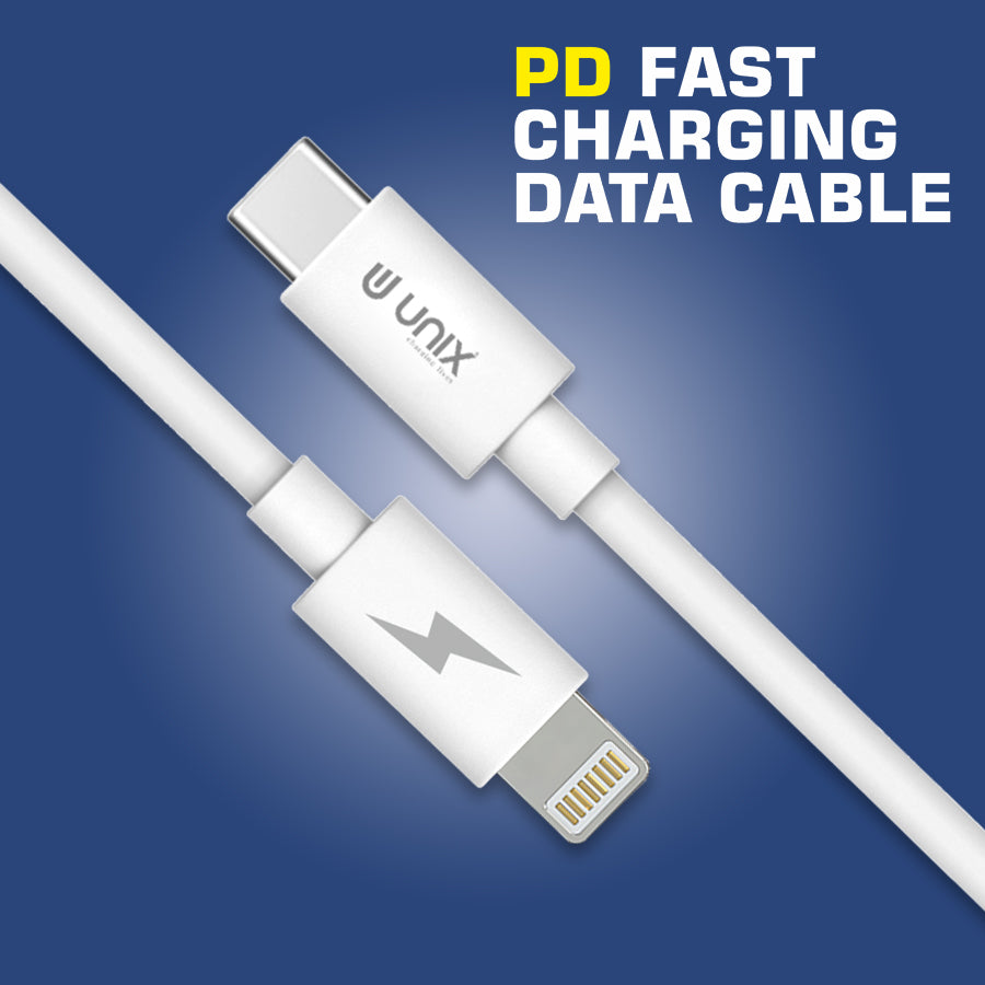 Unix UX-PD29 PD Fast Charging Data Cable Type-C to I5 - Unixindia.