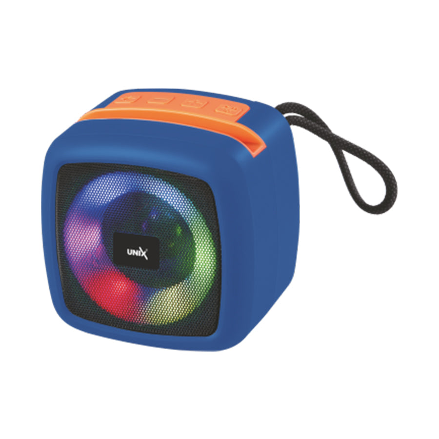 Unix XB-U55 Ultra Star Wireless Speaker - Compact Design, Vibrant Sound, RGB Lighting Blue