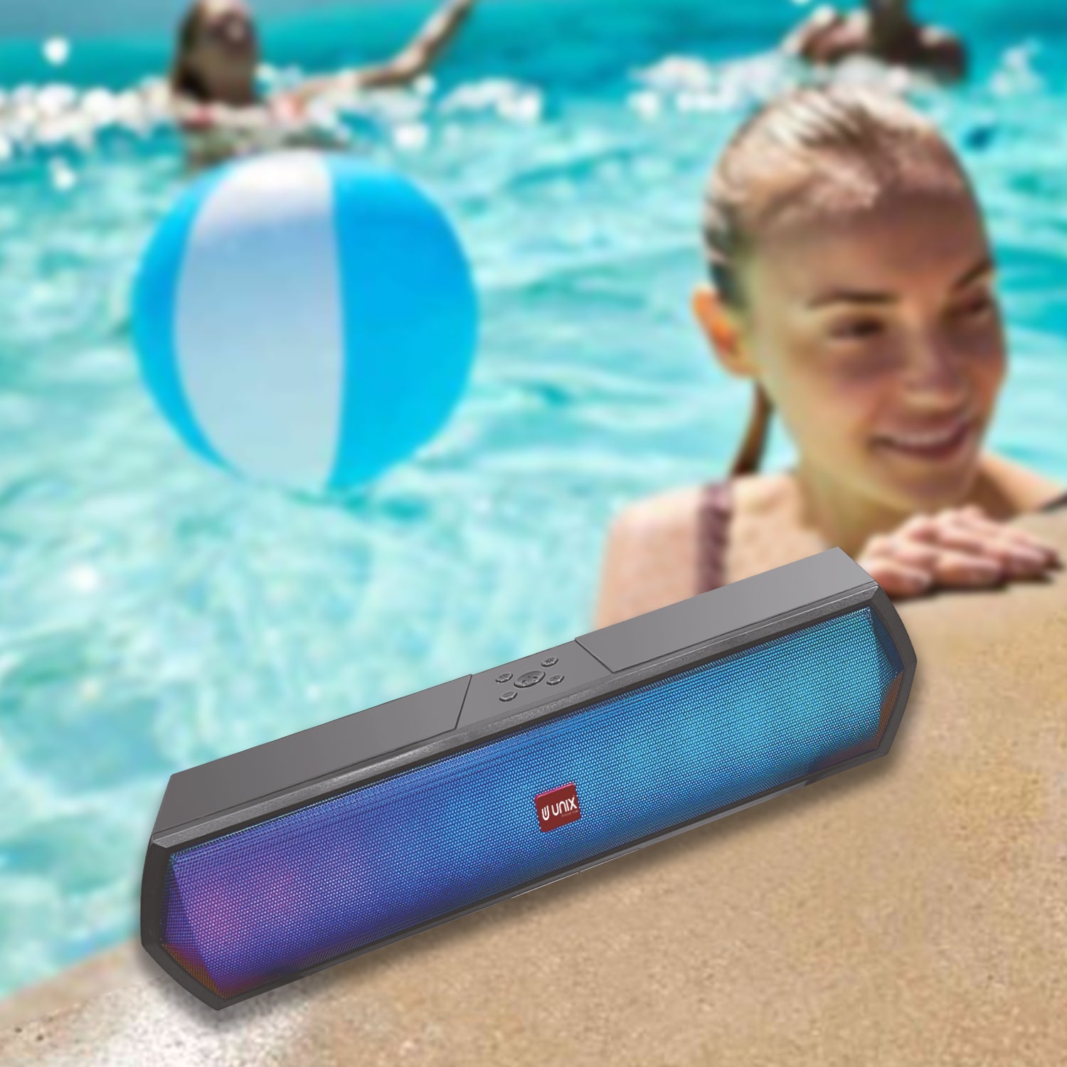 Unix XB-U77 Megabass Soundbar Wireless Speaker - High-Fidelity Audio & RGB Lighting - Unixindia.
