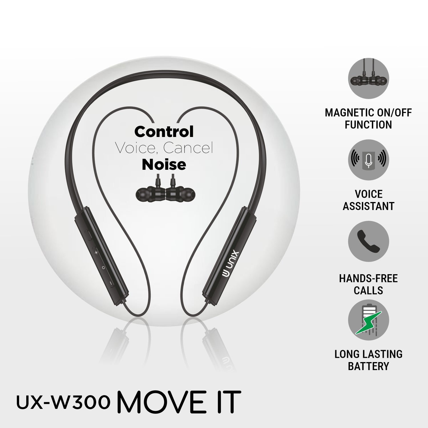 Unix Movie-It UX-W300 Bluetooth Neckband