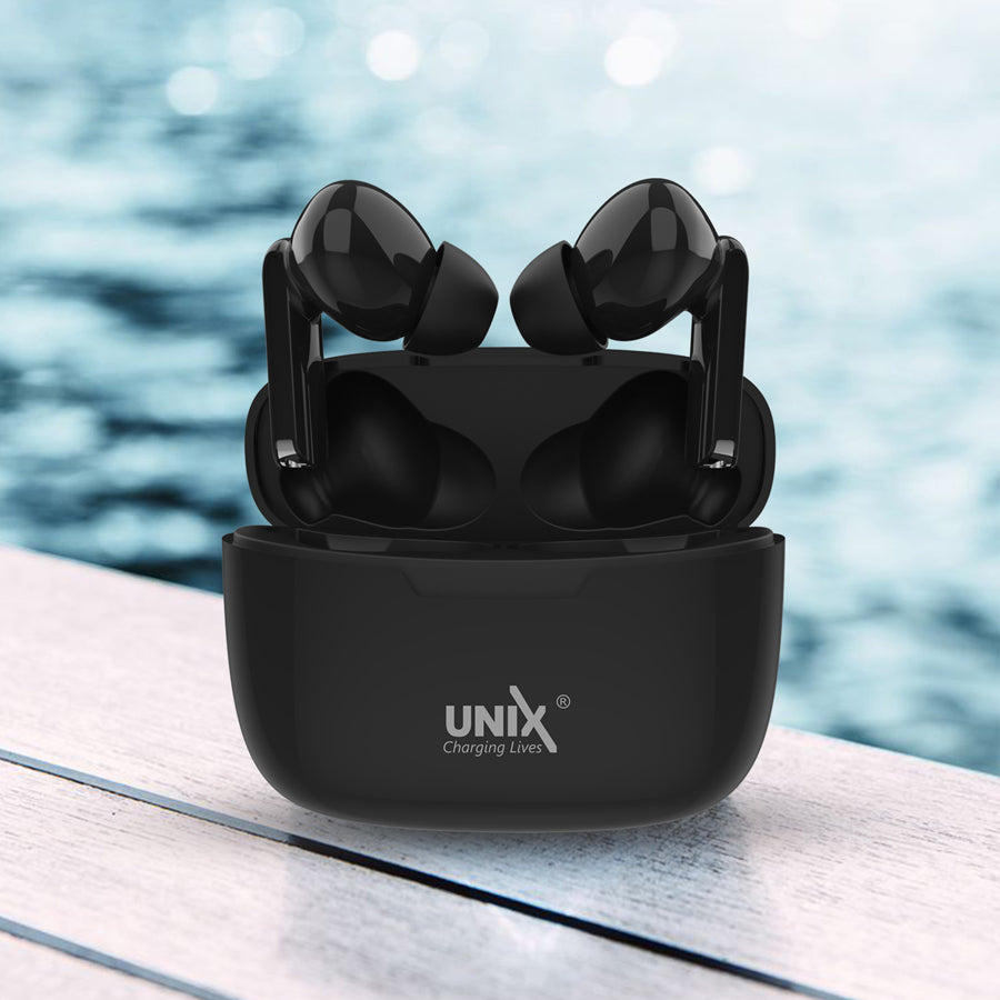Unix UX-W4 Wireless Earbuds with Touch Sensor Black right