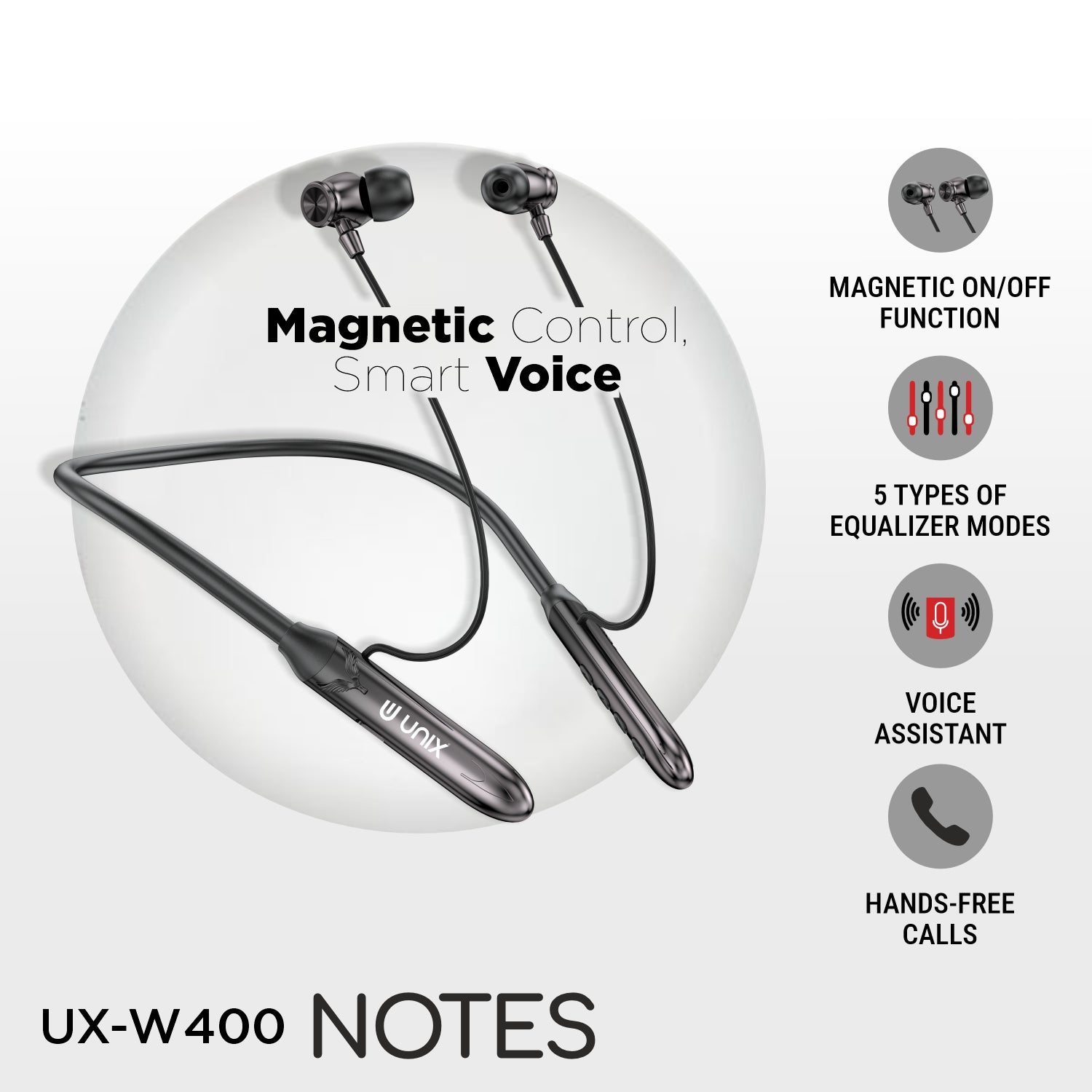 Unix UX-W400 Notes Wireless Neckband