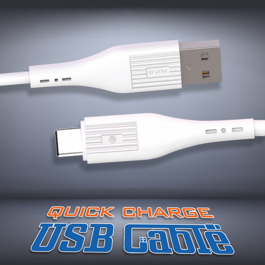 Unix UX-X3 Type-C USB Data Cable | Classic Design - Unixindia.