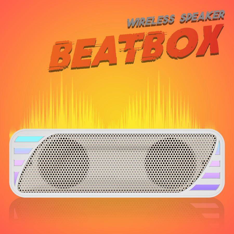 Unix XB-U44 Beatbox Wireless Speaker with LED Colorful Light White back