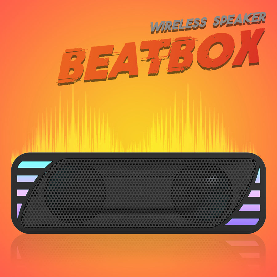Unix XB-U44 Beatbox Wireless Speaker with LED Colorful Light black full