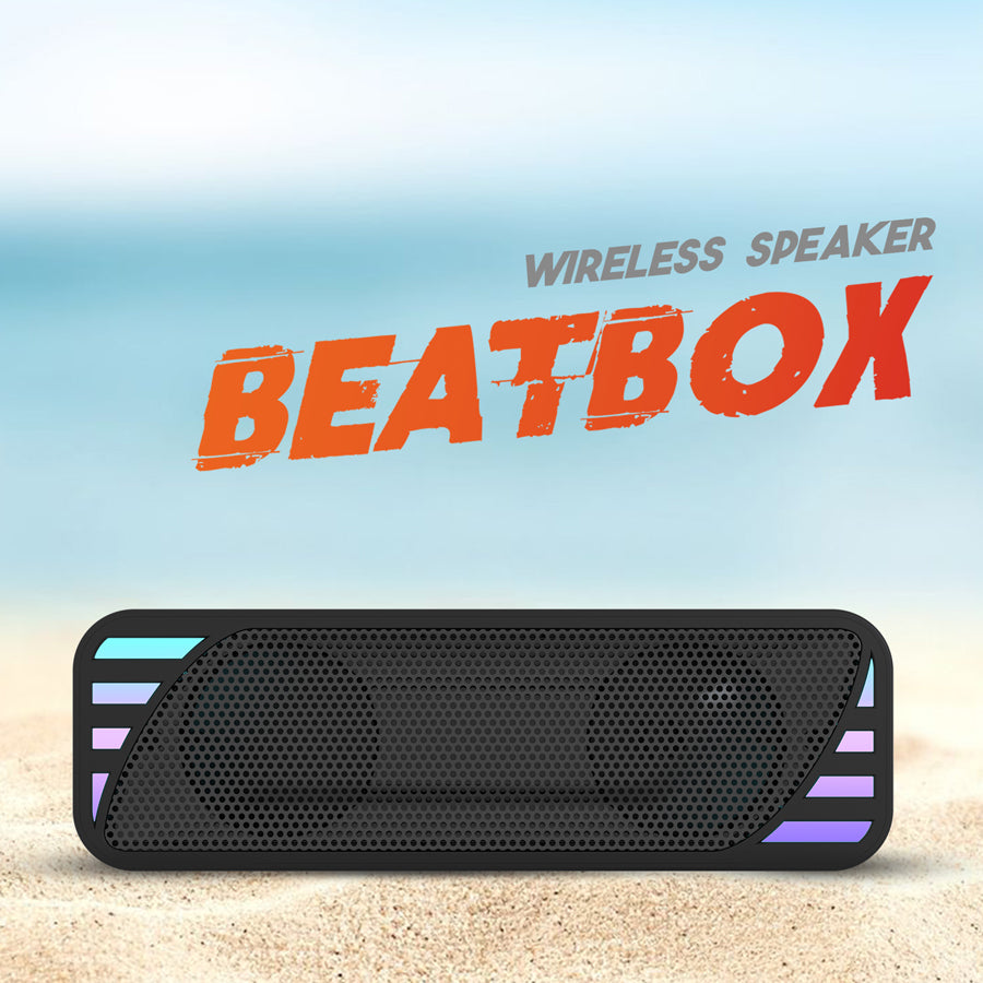 Unix XB-U44 Beatbox Wireless Speaker with LED Colorful Light black left