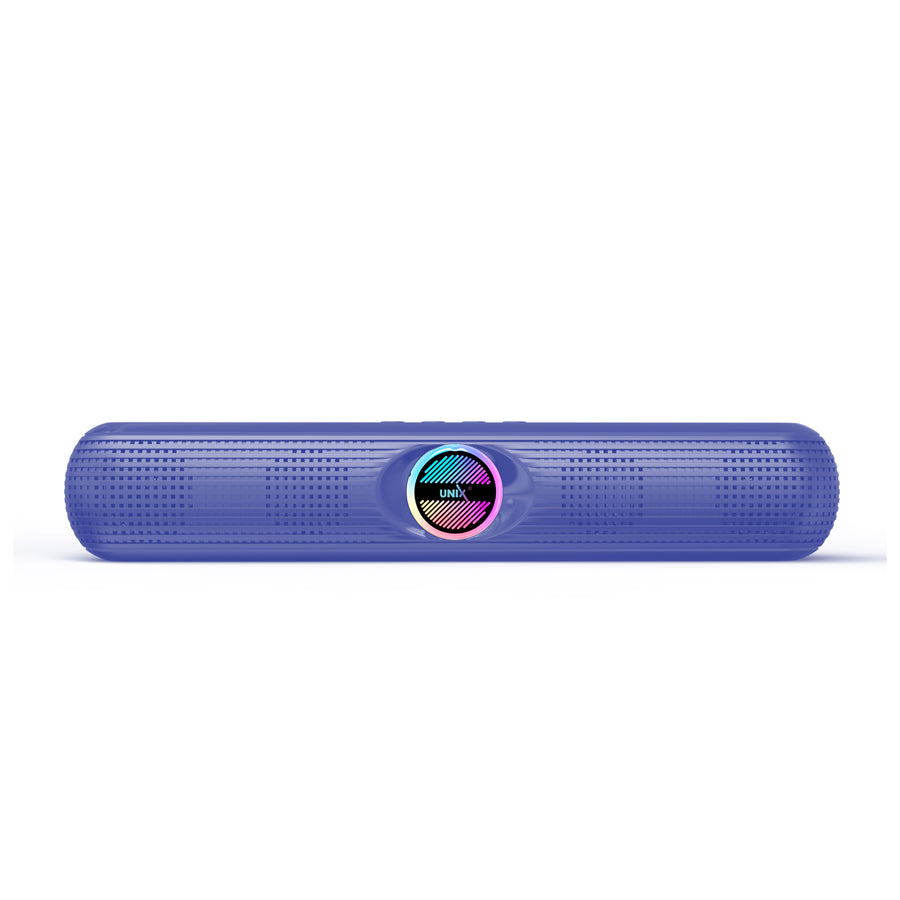 Unix XB-U88 Soundwave Wireless Speaker with LED Colorful Light | Dual 5W Output & Multifunctional Features Blue