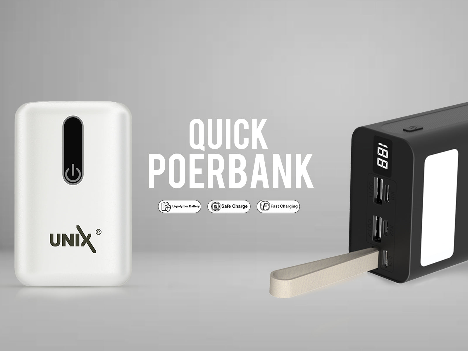 Unix Charge Up Anywhere, Anytime: Trust Our Efficient and Portable Power Banks!