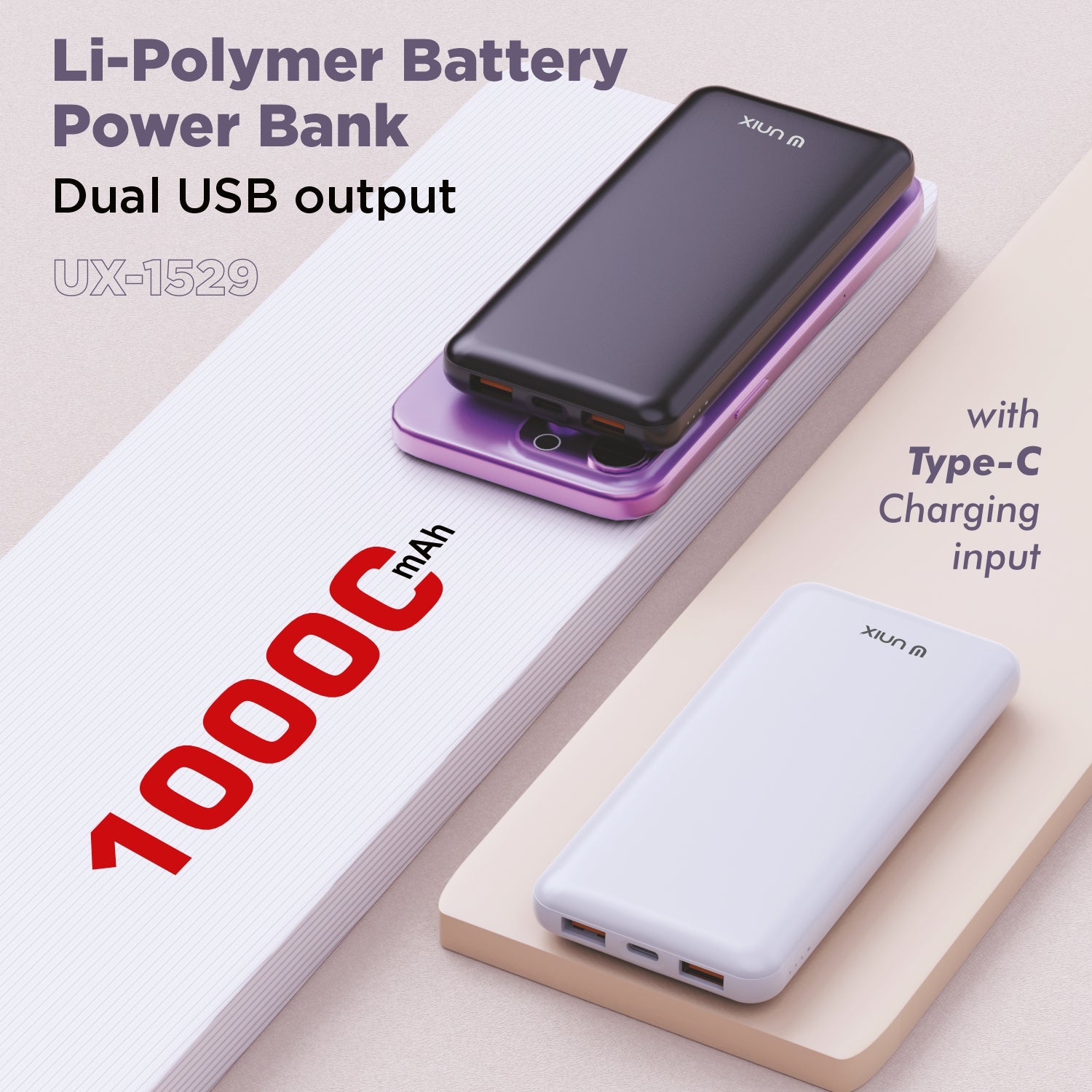 Unix UX-1529 10000mAh Power Bank