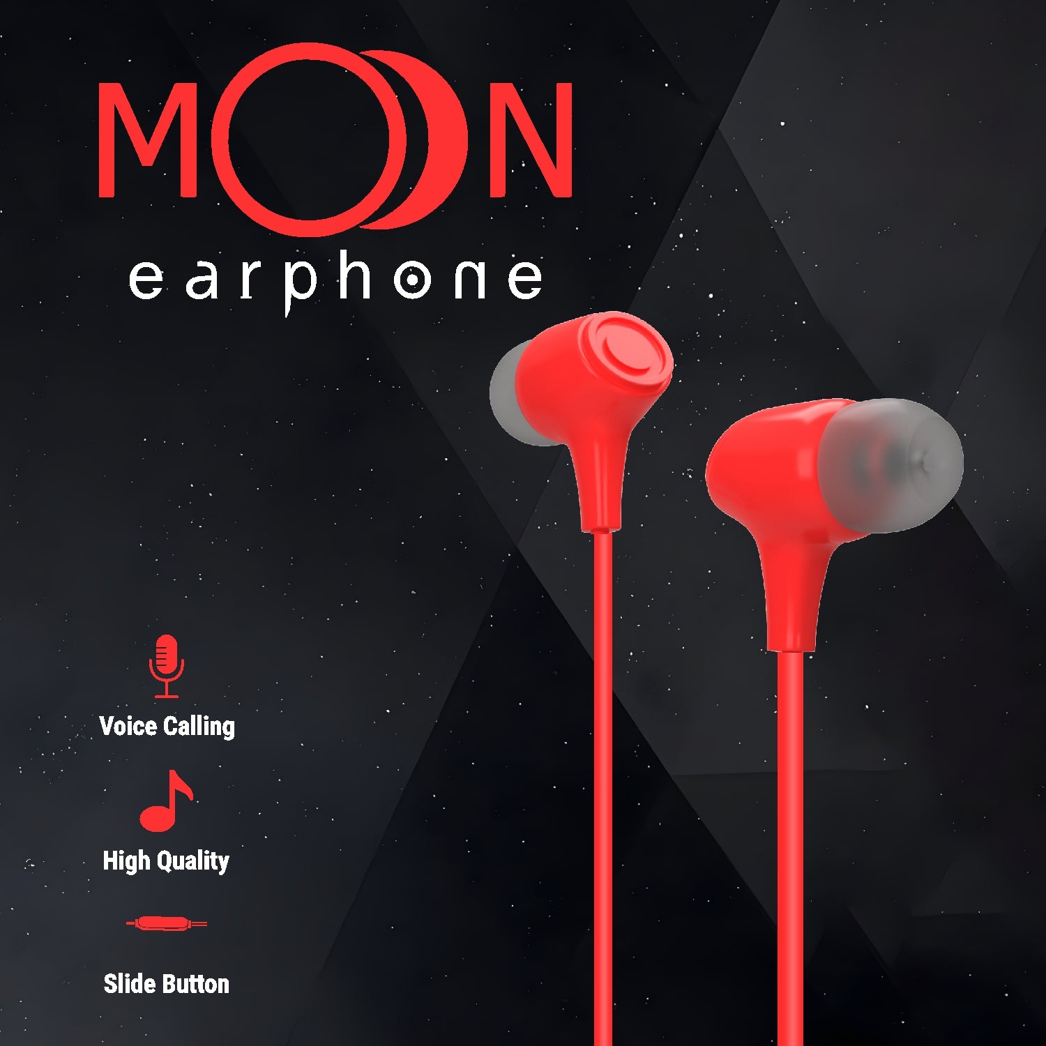 Unix Moon Wired Earphones with Stereo Sound