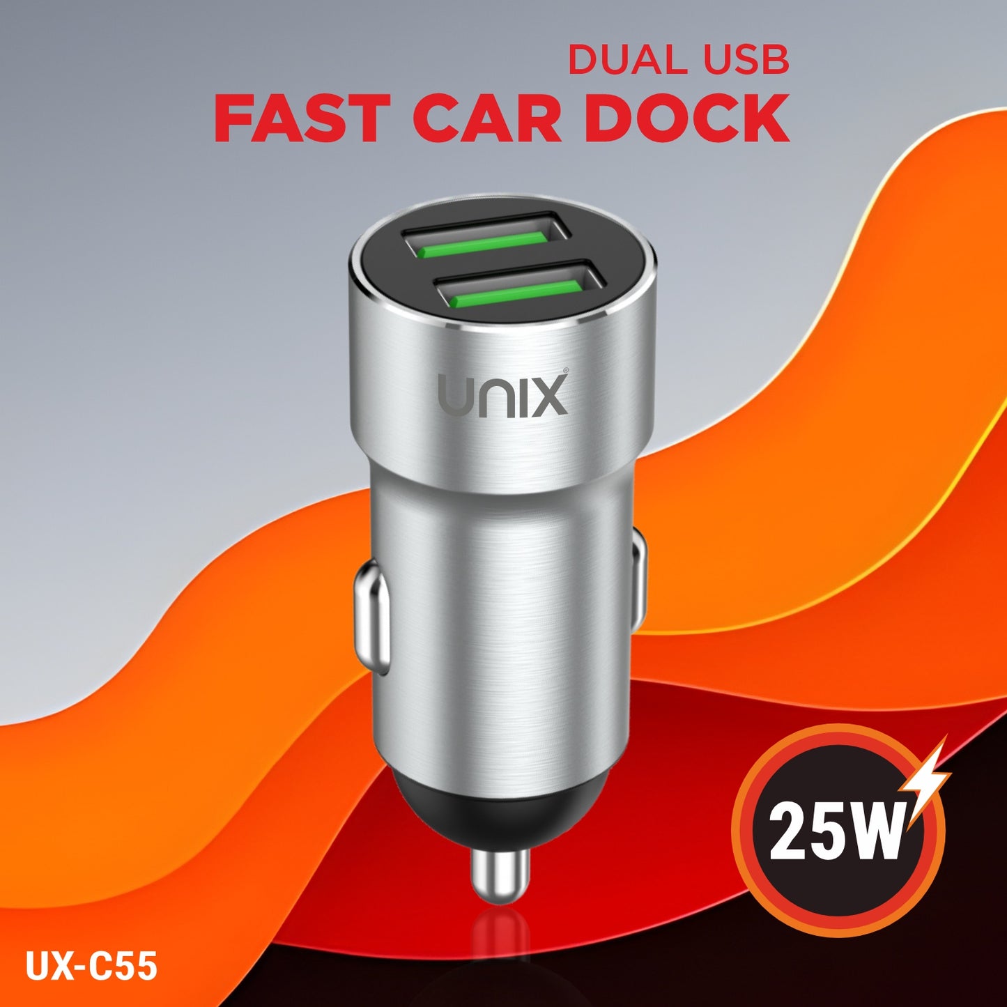 25W Dual USB Car Dock 