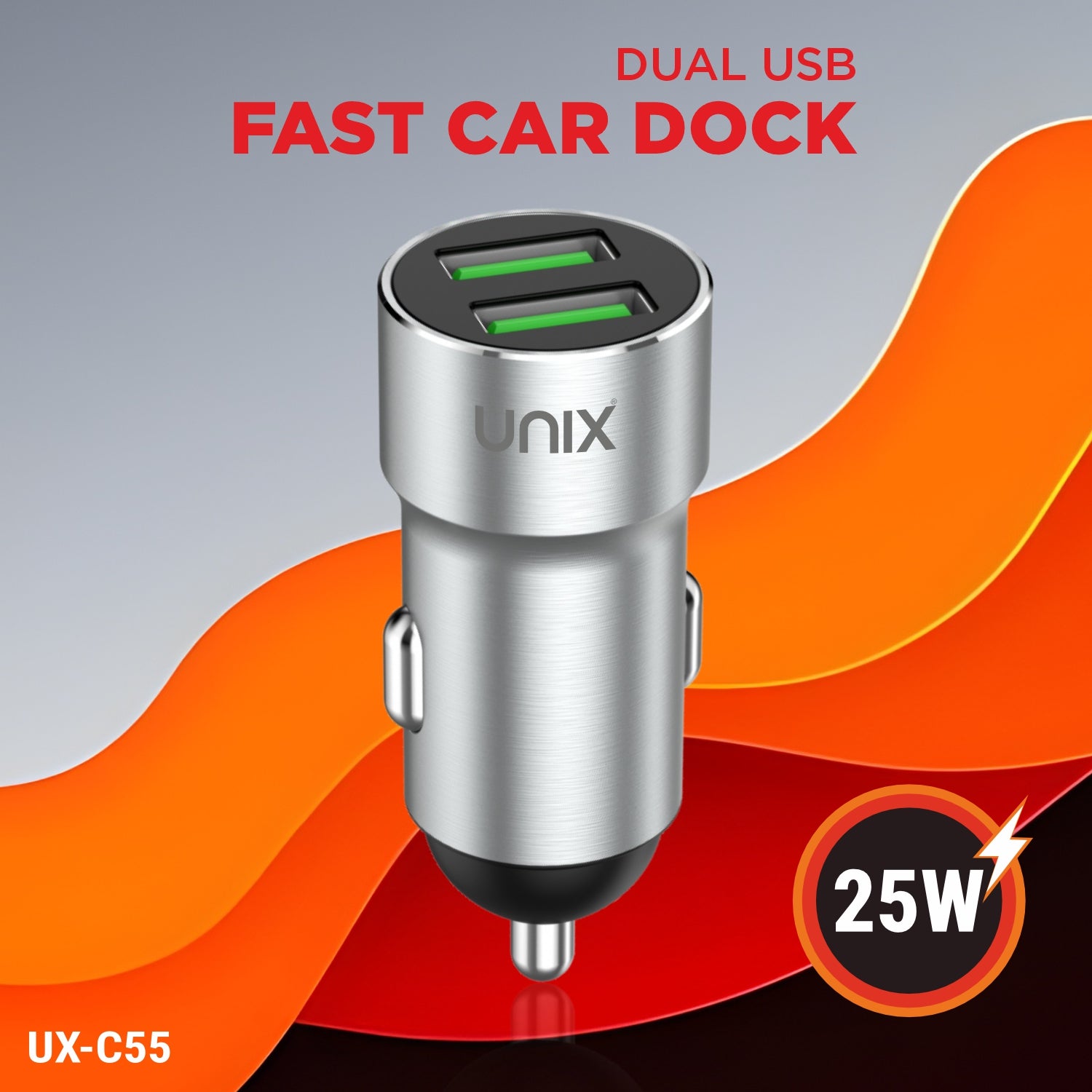 25W Dual USB Car Dock 