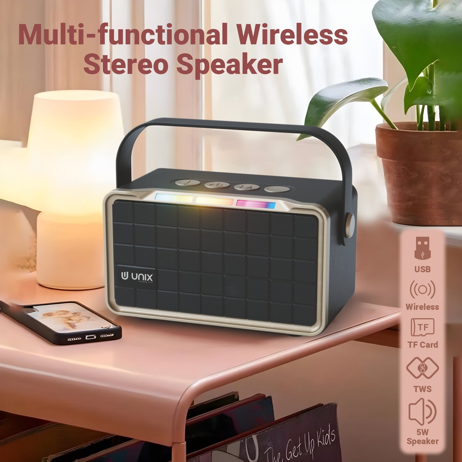 UNIX Recto XB-U22 Multi-Function Wireless Stereo Speaker