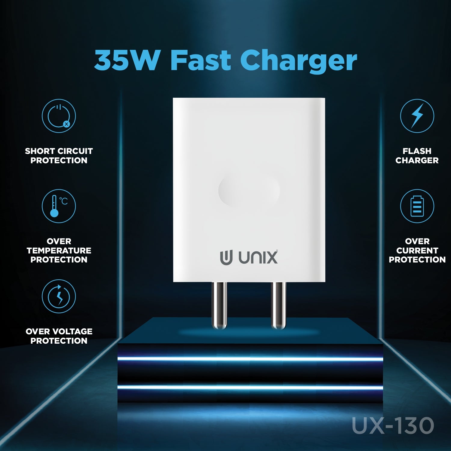 UNIX UX-130 35W Flash Travel Charger