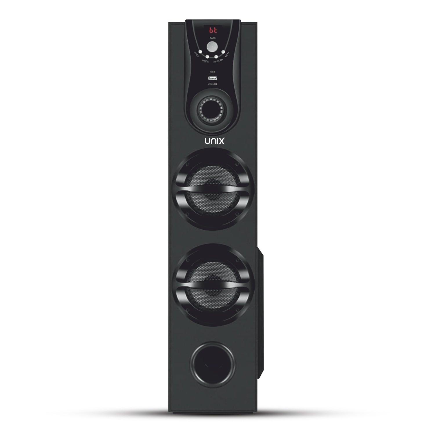 UNIX Boom 24 Sound Tower Speaker – 50W Power, Extra Bass Woofer, Multiple Connectivity & Remote
