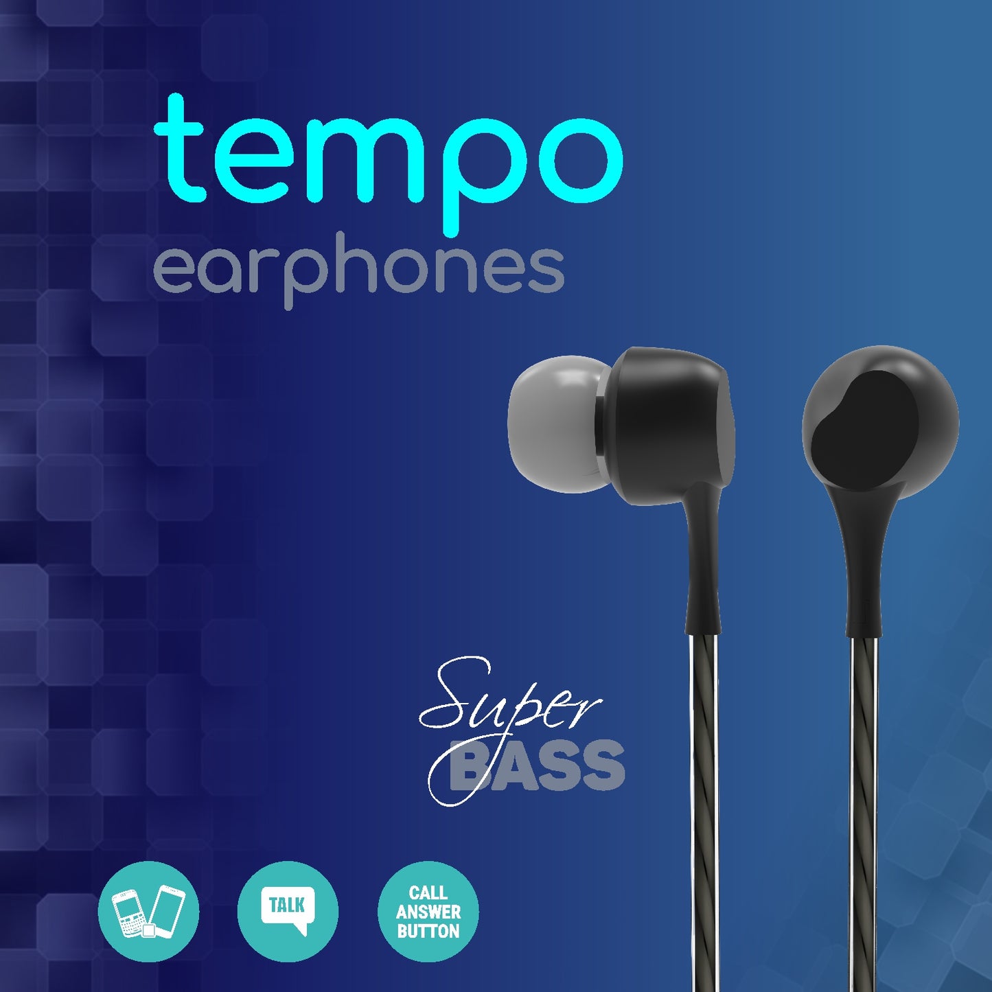 Unix Tempo Earphone äóñ Big Bass, Hi-Fi Stereo & Power Beats for Ultimate Sound